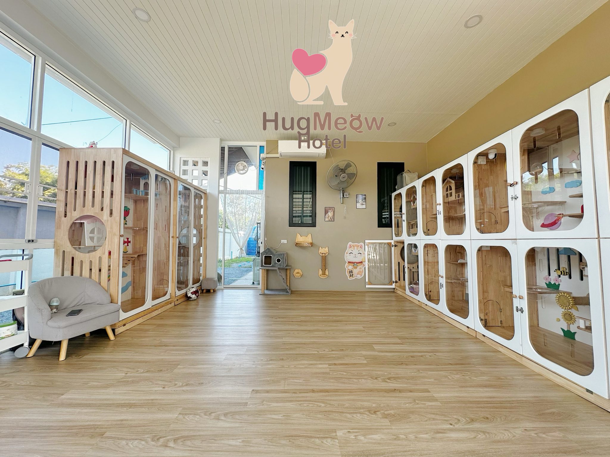 บรรยากาศ HugMeow Hotel โรงแรมแมวเชียงราย